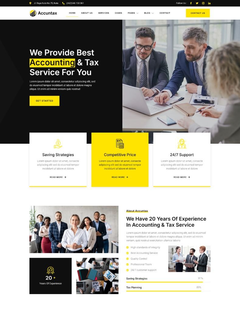 Accounting website example