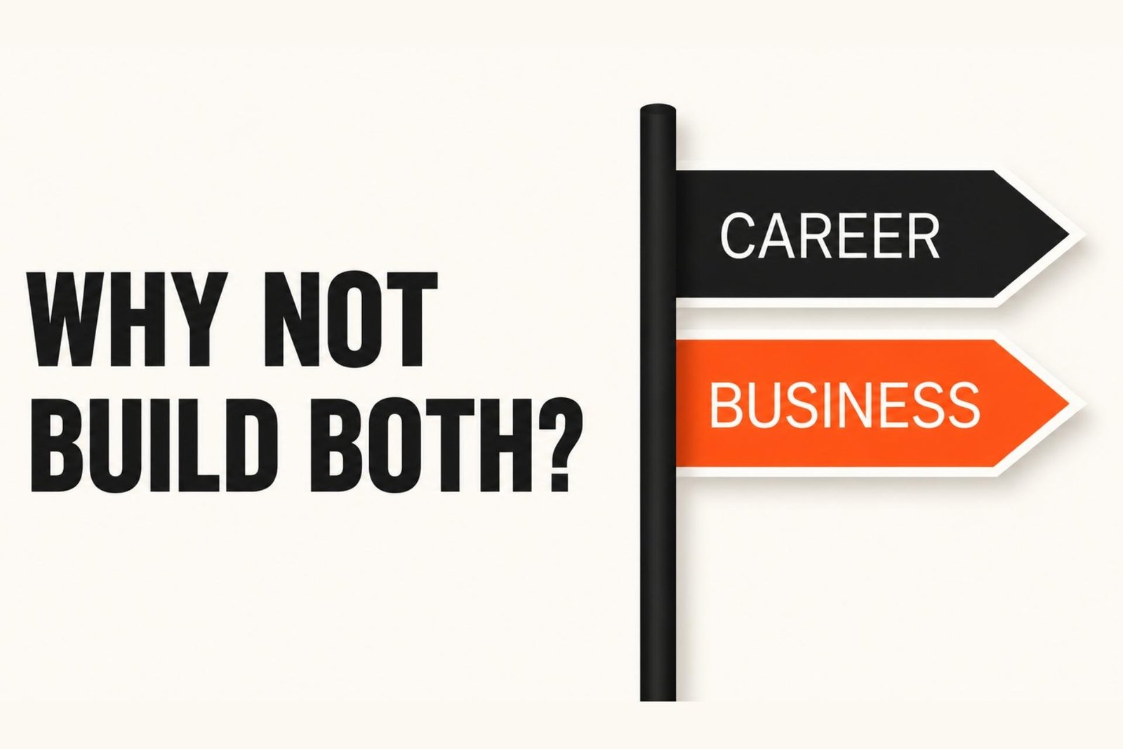Career and business signs pointing forward together