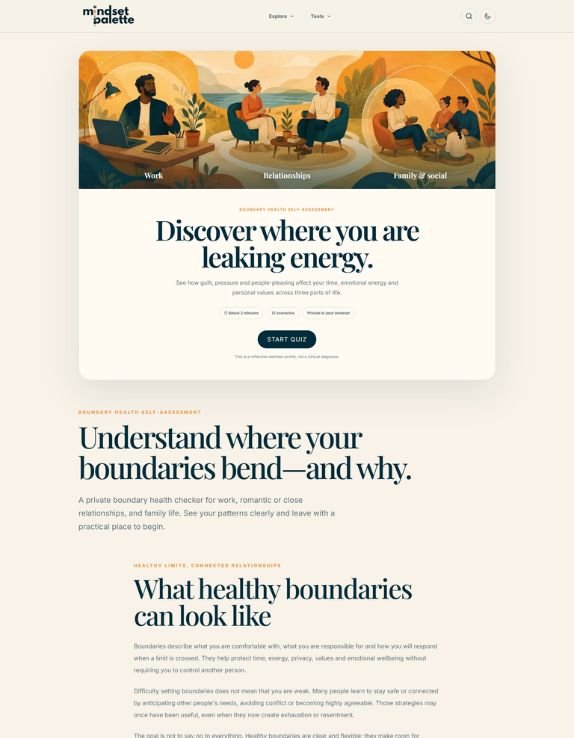 Boundary health assesment tool