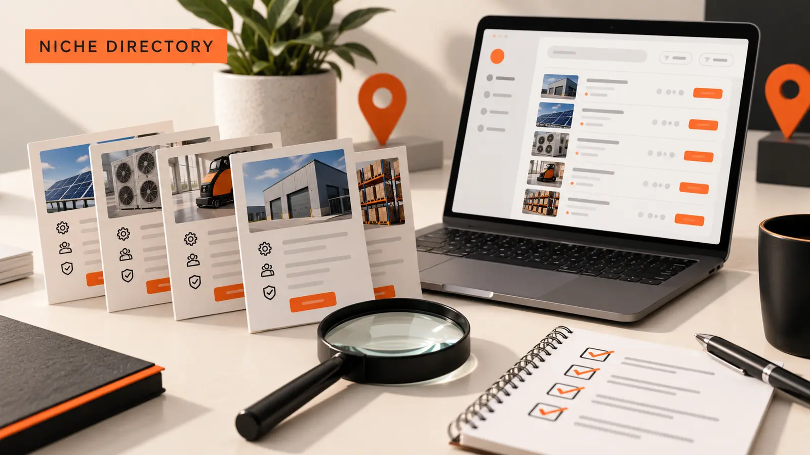 A niche directory website concept with organized provider listings and comparison tools