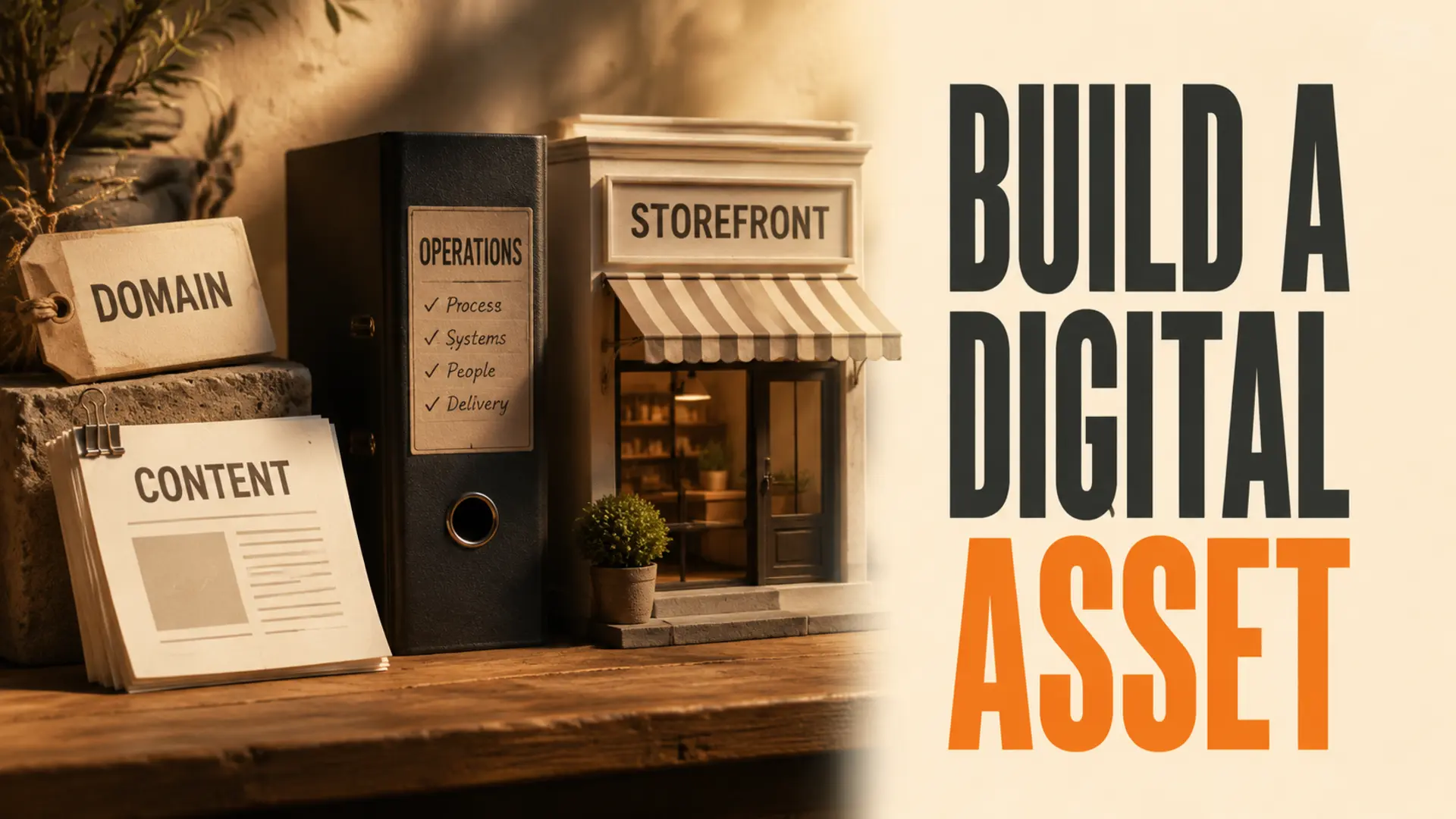 Connected digital business components beside the headline Build a Digital Asset