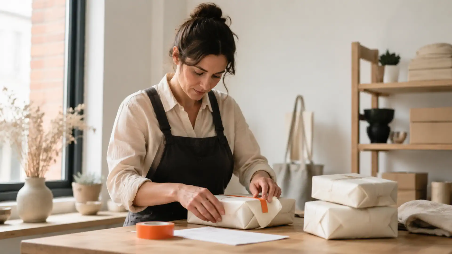 Canadian small-business owner preparing a focused first batch for an online launch