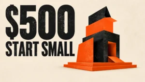 Five-hundred-dollar budget supporting a focused small online business foundation
